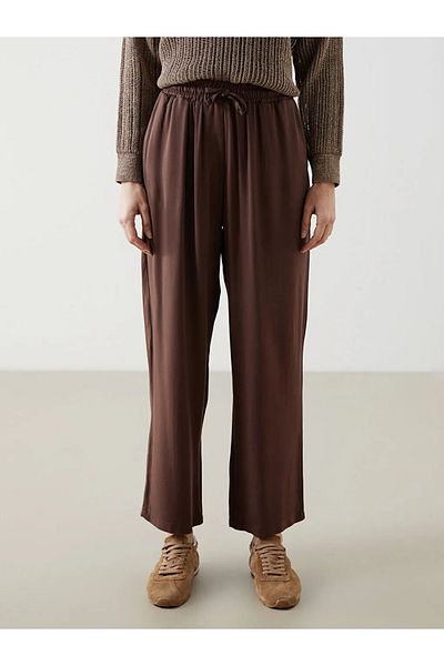 LC Waikiki Lcw Eco Brown Women's Elastic Waist Pants