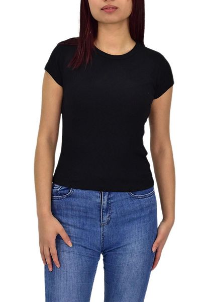 BUSEM Women's Ribbed Body T-Shirt Bgl-St04232