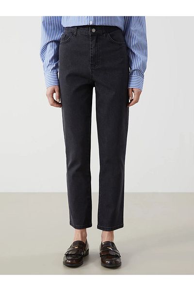 LC Waikiki Lcw Eco Black Slim Fit Women's Jean Trousers