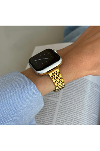 Bushco Store Apple Watch Paslanmaz Çelik Ince Slim Gold Rolex Tasarım Kordon ...