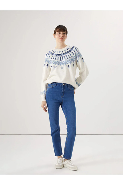 LC Waikiki LCWAIKIKI Classic İndigo Straight Fit Kadın Jean Pantolon