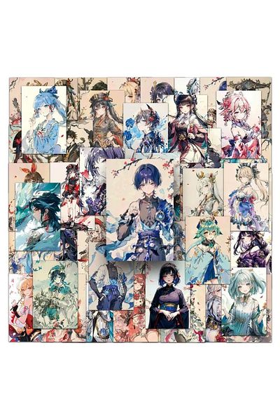Major Selection Genshin Impact 50's Mega Sticker Set Σετ αυτοκόλλητων για φορητό υπολογιστή tablet