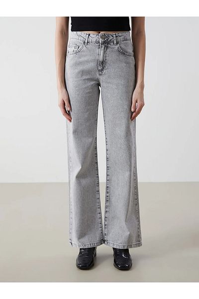 LC Waikiki Lcw Jeans Gray Wideleg Women's Jean Pants
