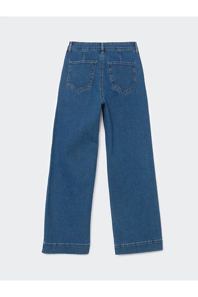 LC Waikiki Blugi LCW Indigo Wideleg Pantaloni de jeans pentru femei