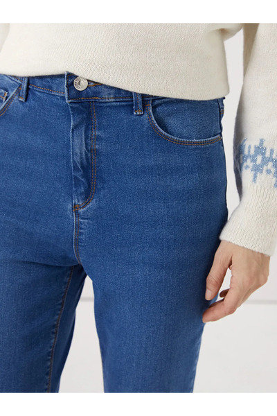 LC Waikiki LCWAIKIKI Classic İndigo Straight Fit Kadın Jean Pantolon