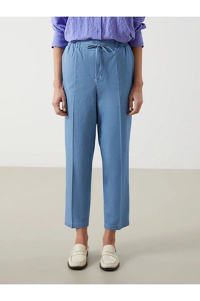 LC Waikiki Lcwaikiki Classic Indigo Elastic Waist Carrot Fit Women's Jean Pants