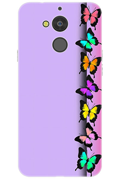 General Mobile GM 8 Uyumlu Kılıf Desen Baskılı Silikon Kelebek STK:671 CP-lfy...