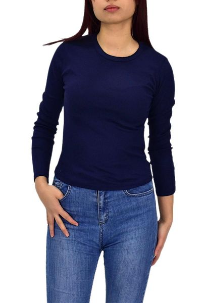 BUSEM Women's Long Sleeve Ribbed Body T-Shirt Bgl-St04231