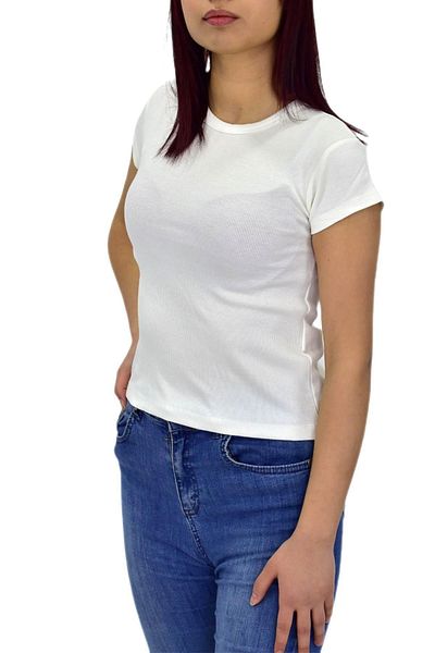 BUSEM Women's Ribbed Body T-Shirt Bgl-St04232