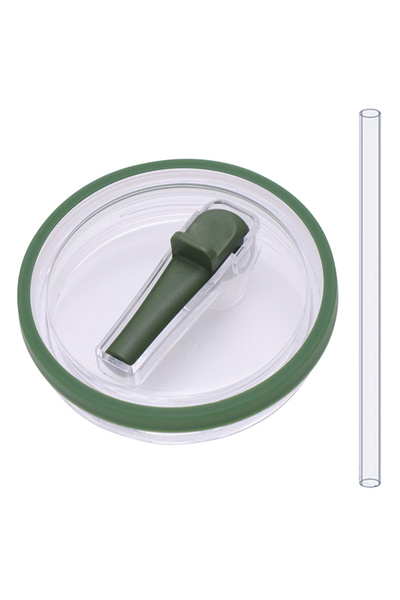 APWIKOGER غطاء بديل مقاوم للانسكاب بلون أخضر عسكري سعة 40 أونصة، غطاء قابل لإ...