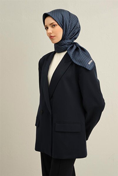 Armine وشاح حريري صيف 2025 - 9307-85 أزرق داكن سيرا