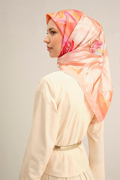 Armine Desenli Saf Ipek Sura Eşarp 9337- 82