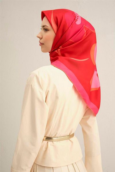 Armine Patterned Pure Silk Sura Scarf