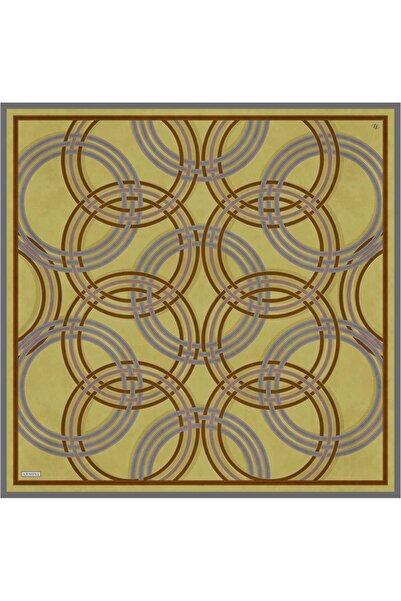 Armine Classic Patterned Pure Silk Twill Scarf 9333D 56