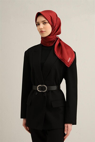 Armine Monogram Desenli Saf İpek Twill Eşarp 9345D 81