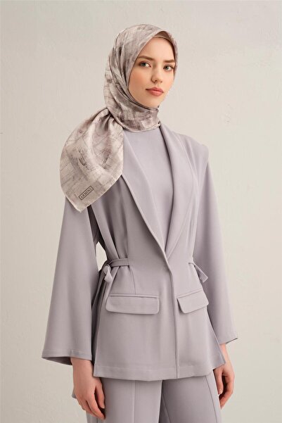 Armine بنقشة مجردة شال ساف حرير سورا 9339D 81