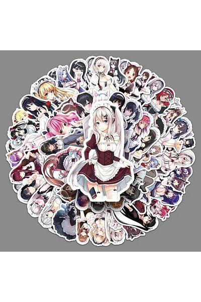 Major Selection Σετ αυτοκόλλητων για κορίτσια Anime Maid 50s για φορητό υπολογιστή tablet