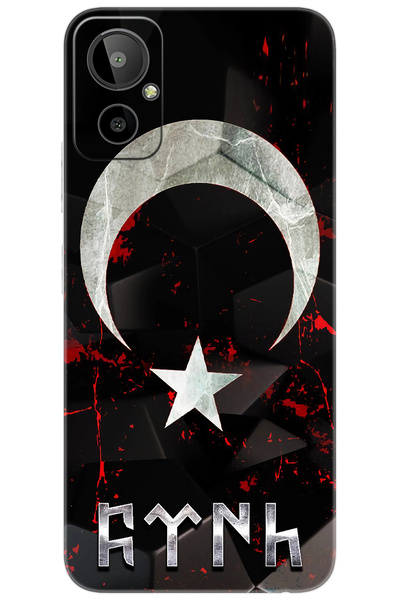 General Mobile GM 23 SE (G314) Uyumlu Kılıf Desen Baskılı Silikon Ay Yıldız v...