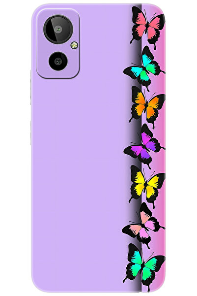 General Mobile GM 23 SE (G314) Uyumlu Kılıf Desen Baskılı Silikon Kelebek STK...