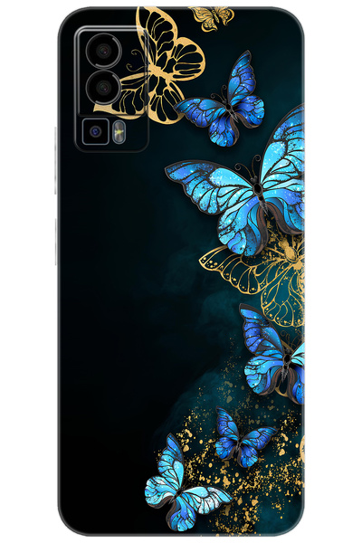 General Mobile GM 23 (G316) Uyumlu Kılıf Desen Baskılı Silikon Kelebekler STK...