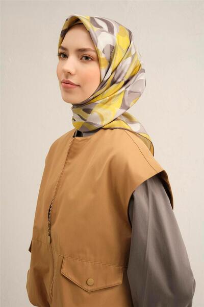 Armine Desenli Saf Ipek Sura Eşarp 9329- 58