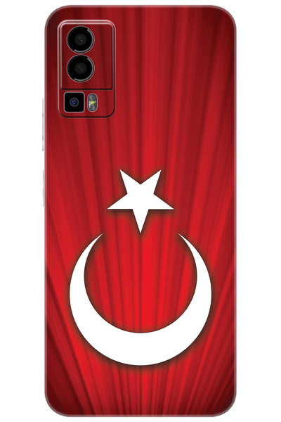 General Mobile GM 23 (G316) Uyumlu Kılıf Desen Baskılı Silikon Türk Bayrağı T...