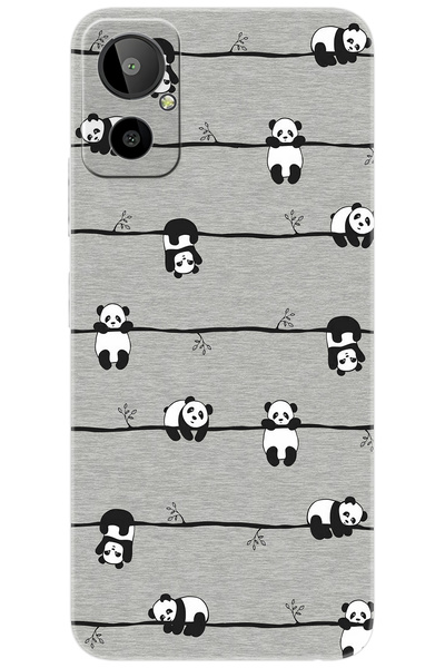 General Mobile GM 23 SE (G314) Uyumlu Kılıf Desen Baskılı Silikon Pandalar ST...