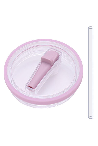 APWIKOGER غطاء بديل من القش أرجواني اللون سعة 40 أونصة مقاوم للانسكاب ومضاد ل...