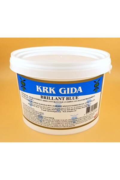 Krk Gıda Renklendirici Mavi (BRILLIANT BLUE FCF)(E133) (AÇIK MAVİ GIDA BOYASI)
