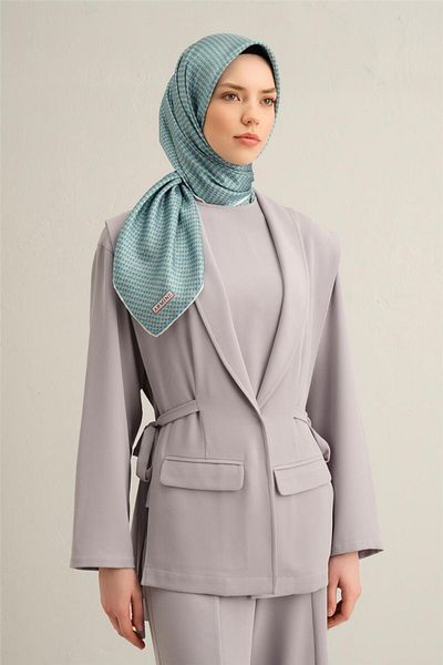 Armine Eșarfă din twill de mătase pură cu model
