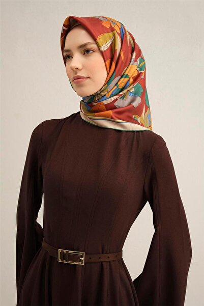 Armine بنقشة زهور شال ساف حرير سورا 9312D 52