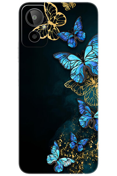 General Mobile GM 23 SE (G314) Uyumlu Kılıf Desen Baskılı Silikon Kelebekler ...
