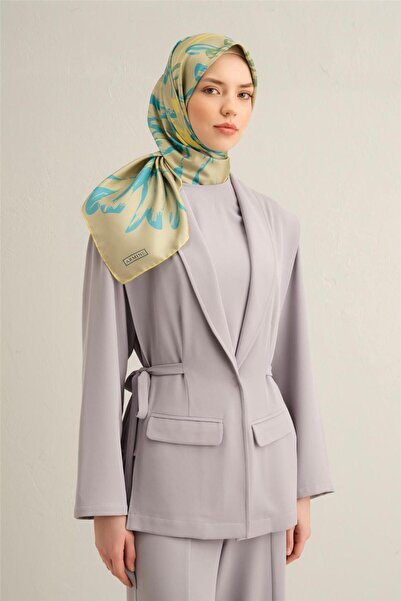 Armine Desenli Saf Ipek Sura Eşarp 9322- 12