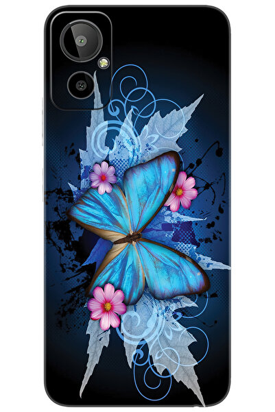 General Mobile GM 23 SE (G314) Uyumlu Kılıf Desen Baskılı Silikon Kelebek Res...