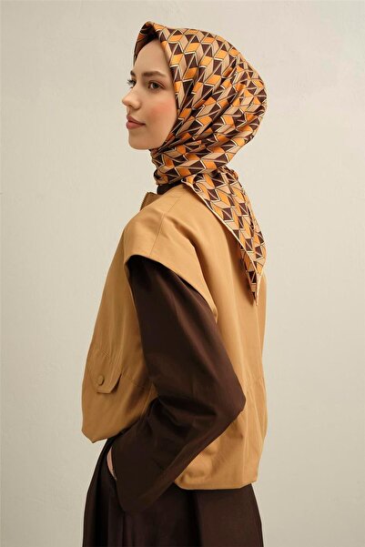 Armine Patterned Pure Silk Sura Scarf 9309- 07