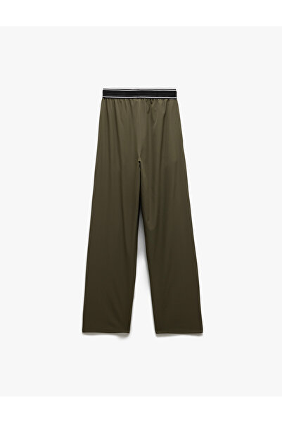 Koton Yüksek Bel Lastik Detaylı Geniş Paça Spor Eşofman Altı