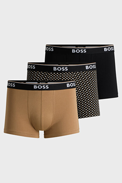 BOSS Logolu Streç Pamuklu 3 Pack Boxer Erkek BOXER 50531701 964