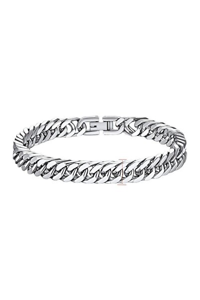 Choice 8MM Width 21cm 8MM Width Stainless Steel Cuban Chain Bracelets for Men...