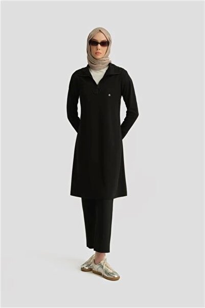 Armine Fermuar Detaylı Tunik 25YTD436 Siyah
