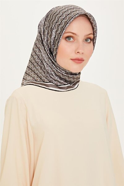 Armine cu imprimeu geometric Twill Saf mătase Eșarfă 9226D 81
