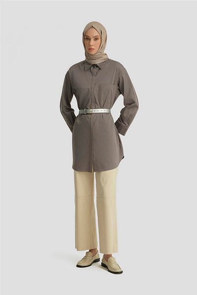 Armine Gray Foil Tutu Tunic 25Y4601