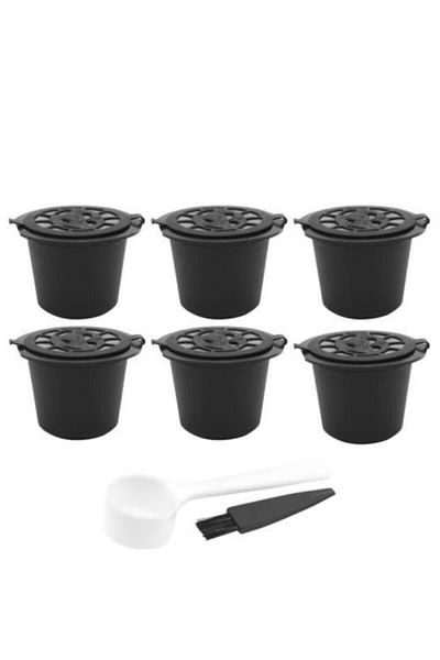 Nespresso 6 Reusable Coffee Pods, Scoops and Brushes