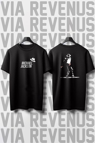 Vordevia Μπλουζάκι Unisex με φαρδιά εφαρμογή με λαιμόκοψη με στάμπα Michael Jackson
