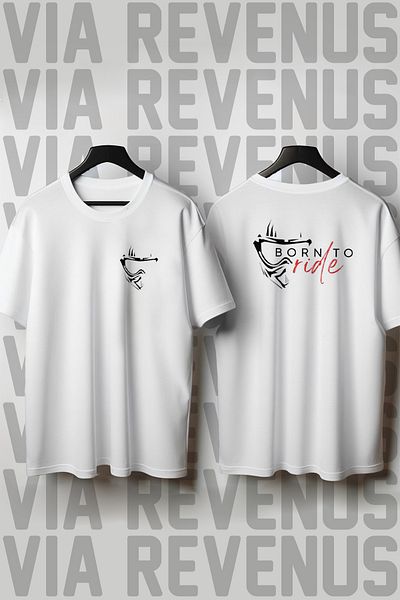 Vordevia Born To Ride / Μπλουζάκι Unisex με φαρδιά εφαρμογή με λαιμόκοψη μπροστά και πίσω