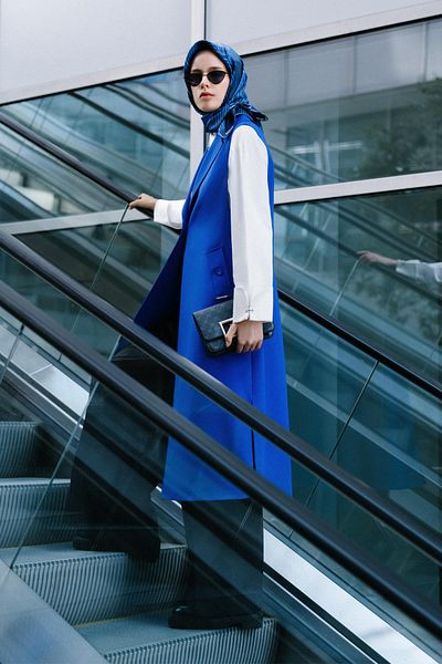 Armine Epaulette Vest 24K4201 - Cobalt