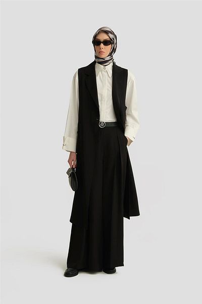 Armine 24K4201 Black Epaulette Vest