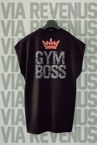 Vordevia Gym Boss Back Štampano Sportska majica bez rukava okrugla kragna