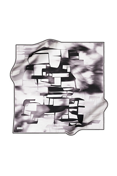 Pierre Cardin وشاح من الساتان من بيير كاردان بتصميم هندسي