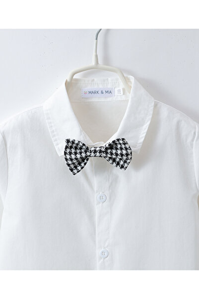 Mark & Mia Mark & Mia Shirt and Pair of Pants with Waistcoat Party Suit Set - White and Black
