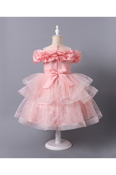Mark & Mia Mark & Mia Off Shoulder Multi Layered Dress - Pink